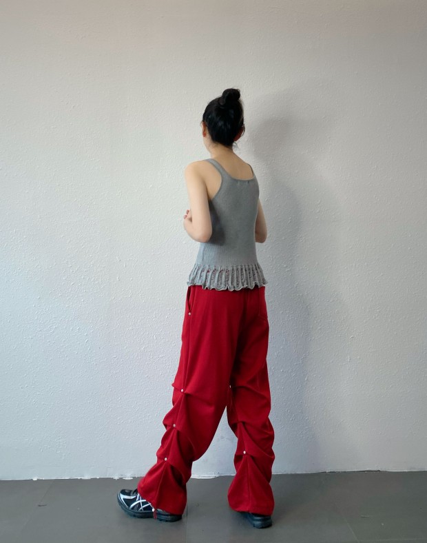 Red 3D Sweat Pants #250418